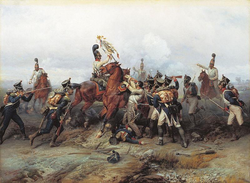 Bogdan Villevalde Feat of Cavalry Regiment at the battle of Austerlitz in 1805. oil painting picture